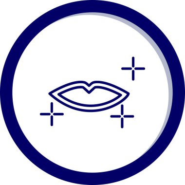 dudak simgesi web basit illüstrasyon