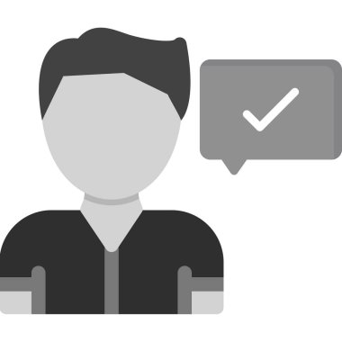 Düz simge, vektör gösterimi yanıtla 