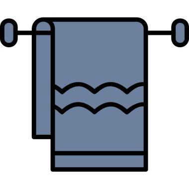 Havlu ağ simgesi, vektör illüstrasyonu 
