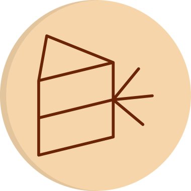 Prizma. Web simgesi basit illüstrasyon                 