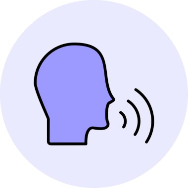 Konuşan Web simgesi vektör illüstrasyonu