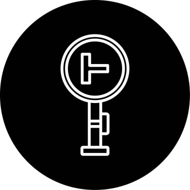 T Junction simgesi vektör illüstrasyonu      