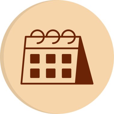 Takvim. Web simgesi basit illüstrasyon