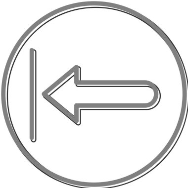 Sol ok simge vektör çizim        