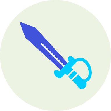 kılıç simgesi, vektör illüstrasyonu basit tasarım