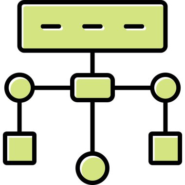 Algoritma. Web simgesi basit tasarım          