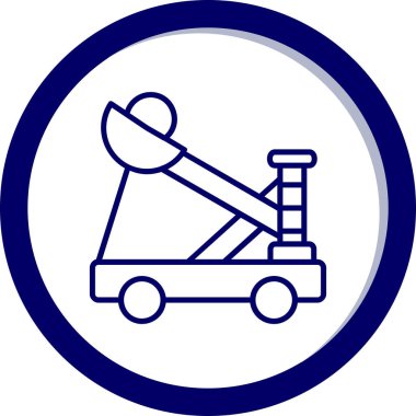 Mancınık. Web simgesi basit illüstrasyon              