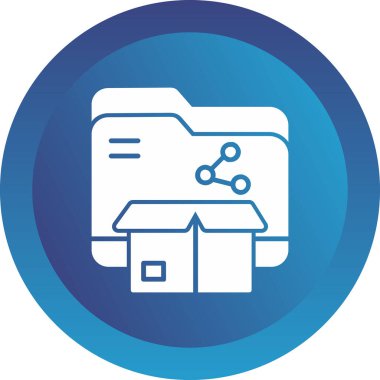 Dropbox ve depolama simgesi, vektör illüstrasyonu 