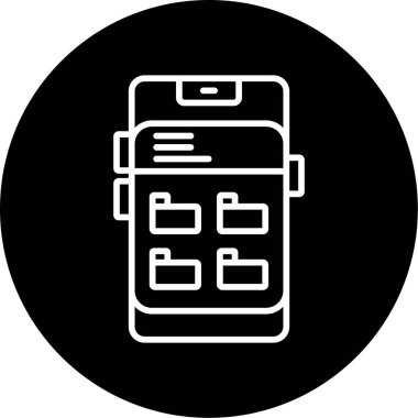 Dizin Yönetimi. Web simgesi basit illüstrasyon              