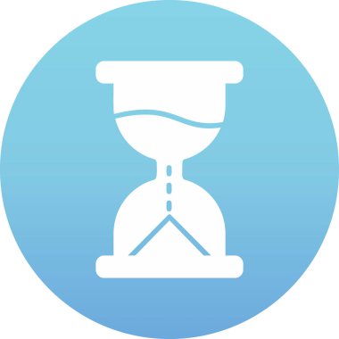 Kum saati simgesi, vektör illüstrasyonu 