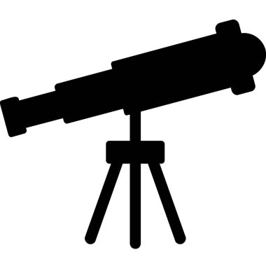 Teleskop. Web simgesi basit illüstrasyon