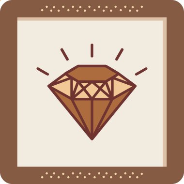 Mücevher ikonu. Web için vektör simgesinin özet çizimi