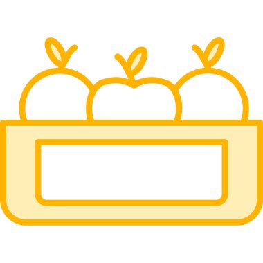 Kutudaki elmaların vektör illüstrasyonu 