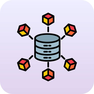 Büyük Veri vektör simgesi, basit illüstrasyon                  