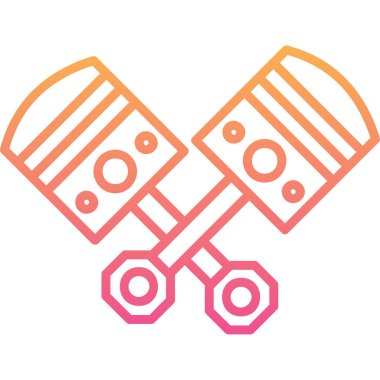 Pistons simgesi, vektör illüstrasyonu basit tasarım