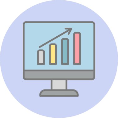 Analytics icon, vector illustration simple design
