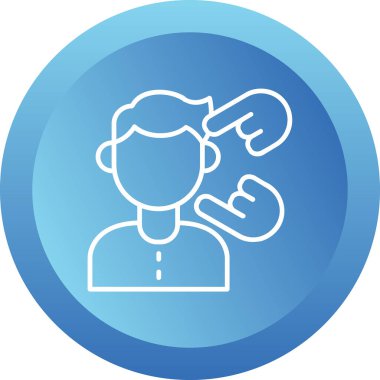 Ayrımcılık web simgesi vektör illüstrasyonu