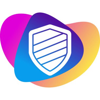 Kalkan. Web simgesi basit illüstrasyon 