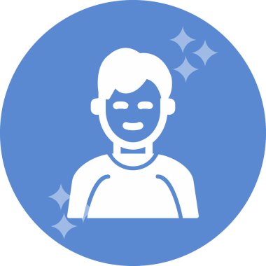 İnsan avatar web simgesi basit illüstrasyon 