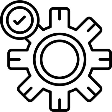 Çarklı dişli ayarı dişli simgesi ana hat biçiminde