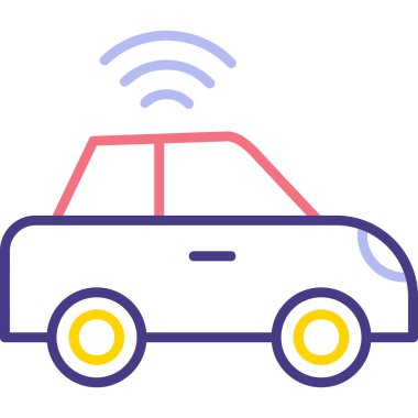 araba web simgesi basit illüstrasyon 