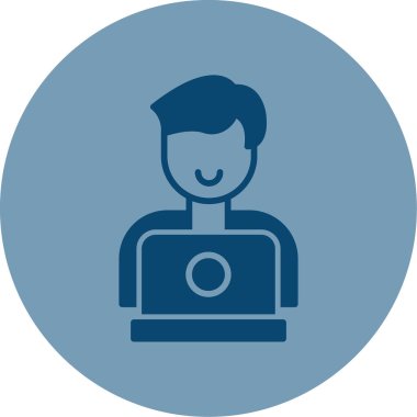 Yazılım Mühendisi Web simgesi vektör çizimi