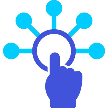 Etkileşimli web simgesi vektör illüstrasyonu