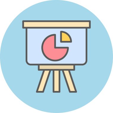 Pasta çizelgesi simgesi, vektör illüstrasyonu 