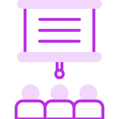 sunum simgesi, vektör illüstrasyonu 