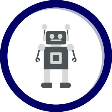 robot. Web simgesi basit illüstrasyon 
