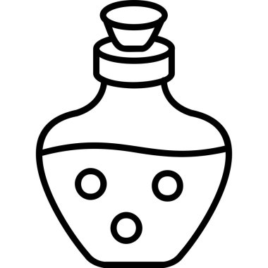 İksir ağı simgesi, vektör illüstrasyonu