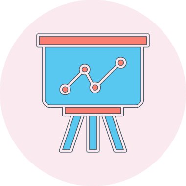 sunum simgesi, vektör illüstrasyonu 