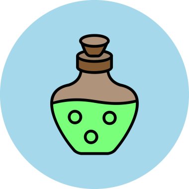 İksir ağı simgesi, vektör illüstrasyonu