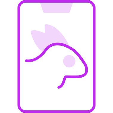 Çiftlik hayvanları ikonu, evcil tavşan logosu, vektör illüstrasyonu 