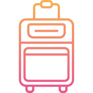 Bavul web simgesi, vektör çizim