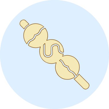 Dango web simgesi. Japon dango tatlıları vektör illüstrasyonu