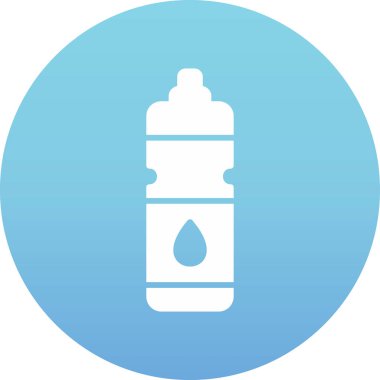 Su şişesi. Web simgesi basit illüstrasyon