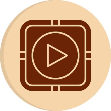 çalma düğmesi simgesi, vektör illüstrasyonu 