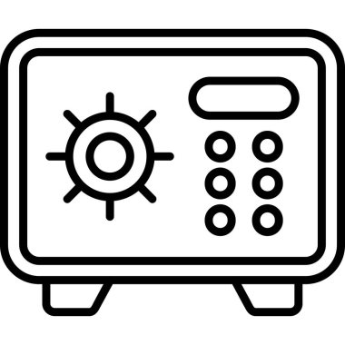 vector illustration of modern Safe Box icon    