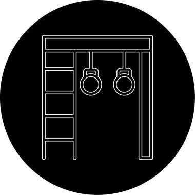 Spor Salonu Çubukları web simgesi, vektör illüstrasyonu 