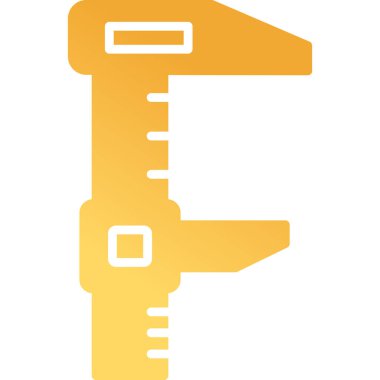 calliper simgesi, vektör illüstrasyonu basit tasarım