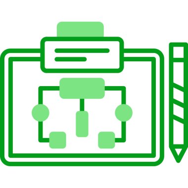 Basit illüstrasyon web simgesi planlama 