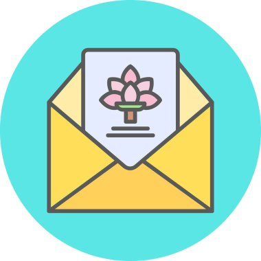 Davet mektubu, e- posta vektör simgesi