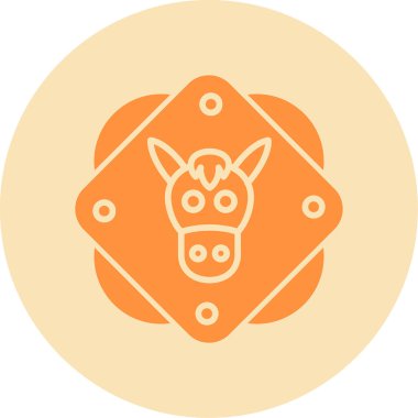 At hayvan simgesi, vektör illüstrasyonu 