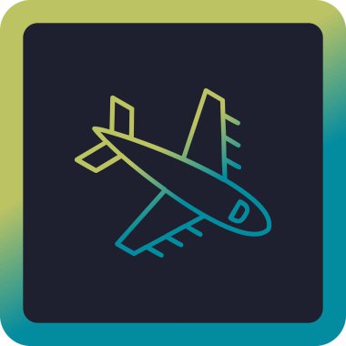  Uçak. Web simgesi basit illüstrasyon