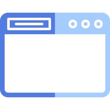 Tarayıcı. Web simgesi vektör illüstrasyonu