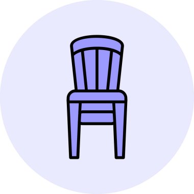 Sandalye. Web simgesi basit illüstrasyon 