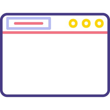 Tarayıcı. Web simgesi vektör illüstrasyonu