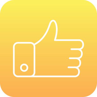 Baş parmak işareti. Basit resimleme