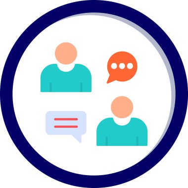 sohbet simgesi, vektör illüstrasyonu basit tasarım